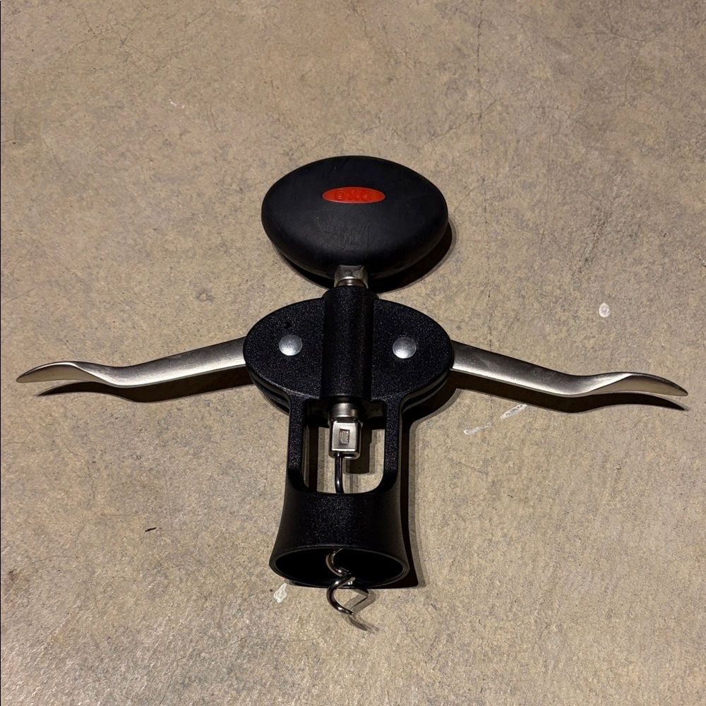 OXO Winged Corkscrew Bottle Opener in Black and Silver